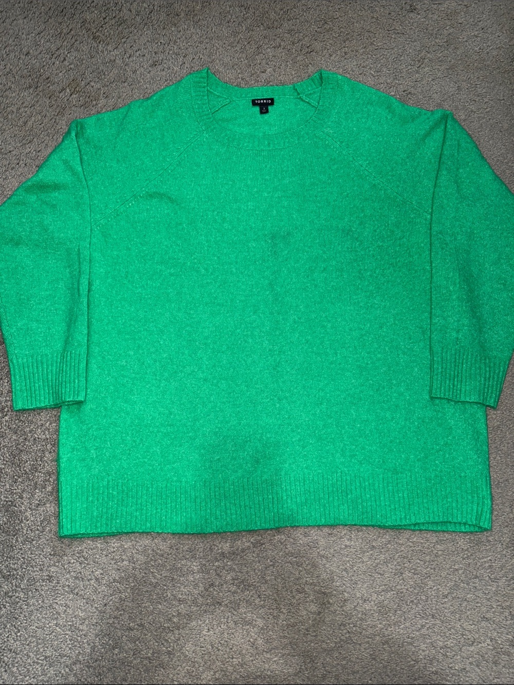 torrid Bright Emerald Green Crewneck Sweater